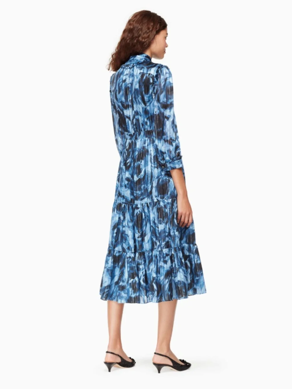 Kate Spade Airy Rose Auden Dress in Rich Navy 473